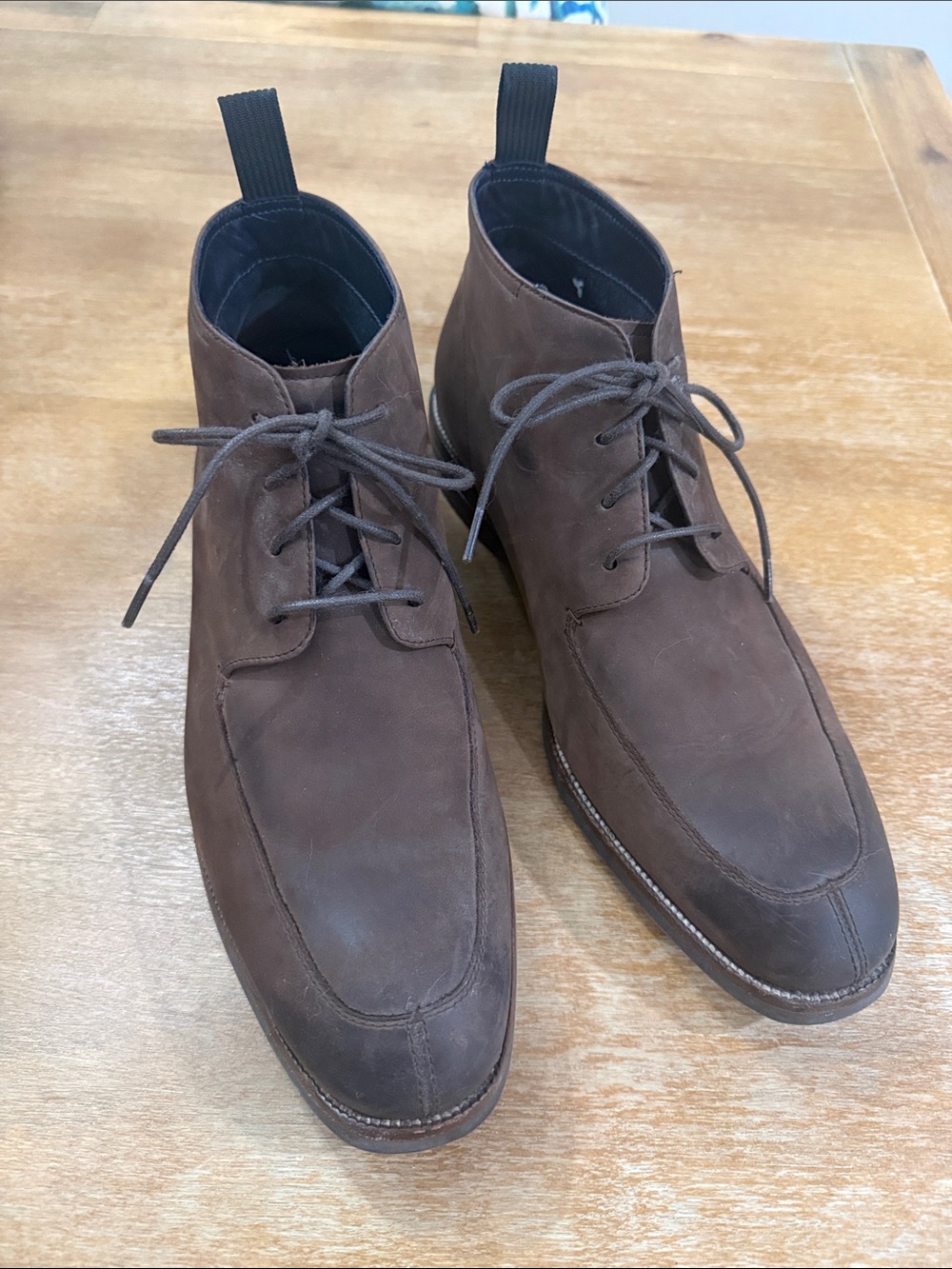 Cole Haan Wagner Grand Waterproof Leather Apron Chukka Boots Brown Sz 12